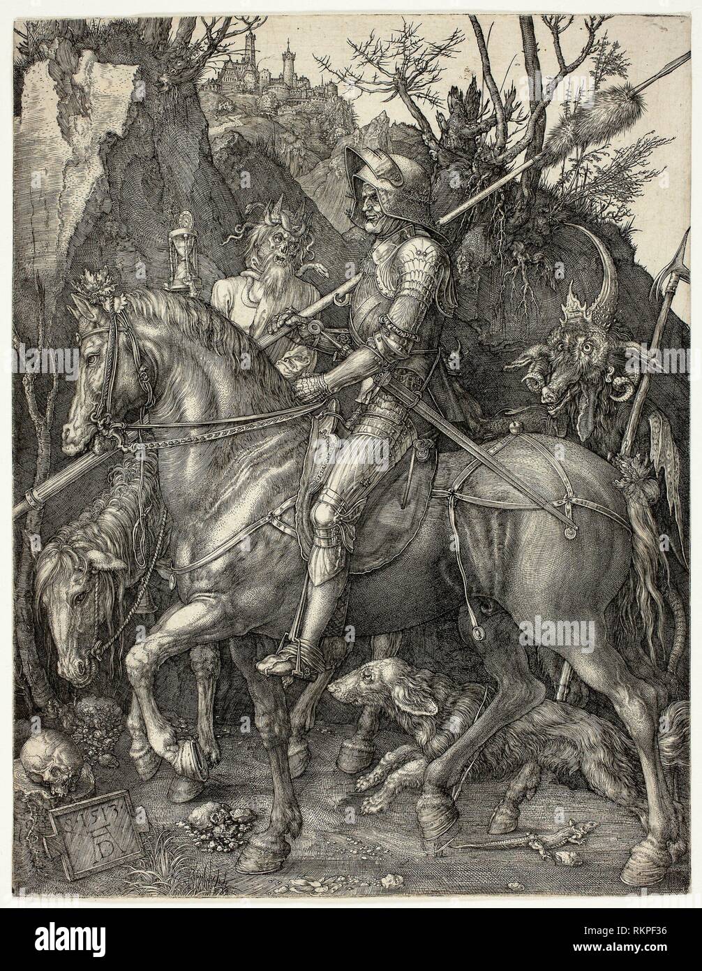 Albrecht Dürer Ritter Tod und Teufel Pferd Reiter Humanismus Lanze Thoma 12