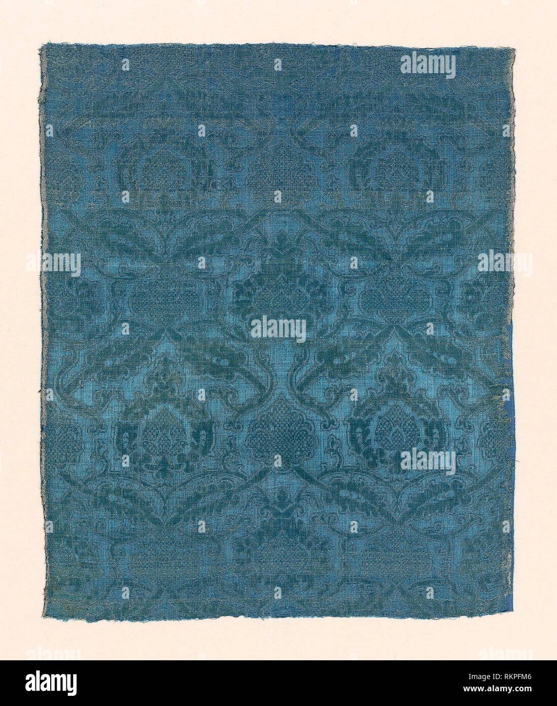 Panel - 1525/75 - Spanien - Herkunft: Spanien, Datum: 1525 - 1575, Mittel: Seide, 4:1 satin Damast Webart, Abmessungen: 69,2 x 57,1 cm (27 1/4 x 22 1/2 in.) Stockfoto