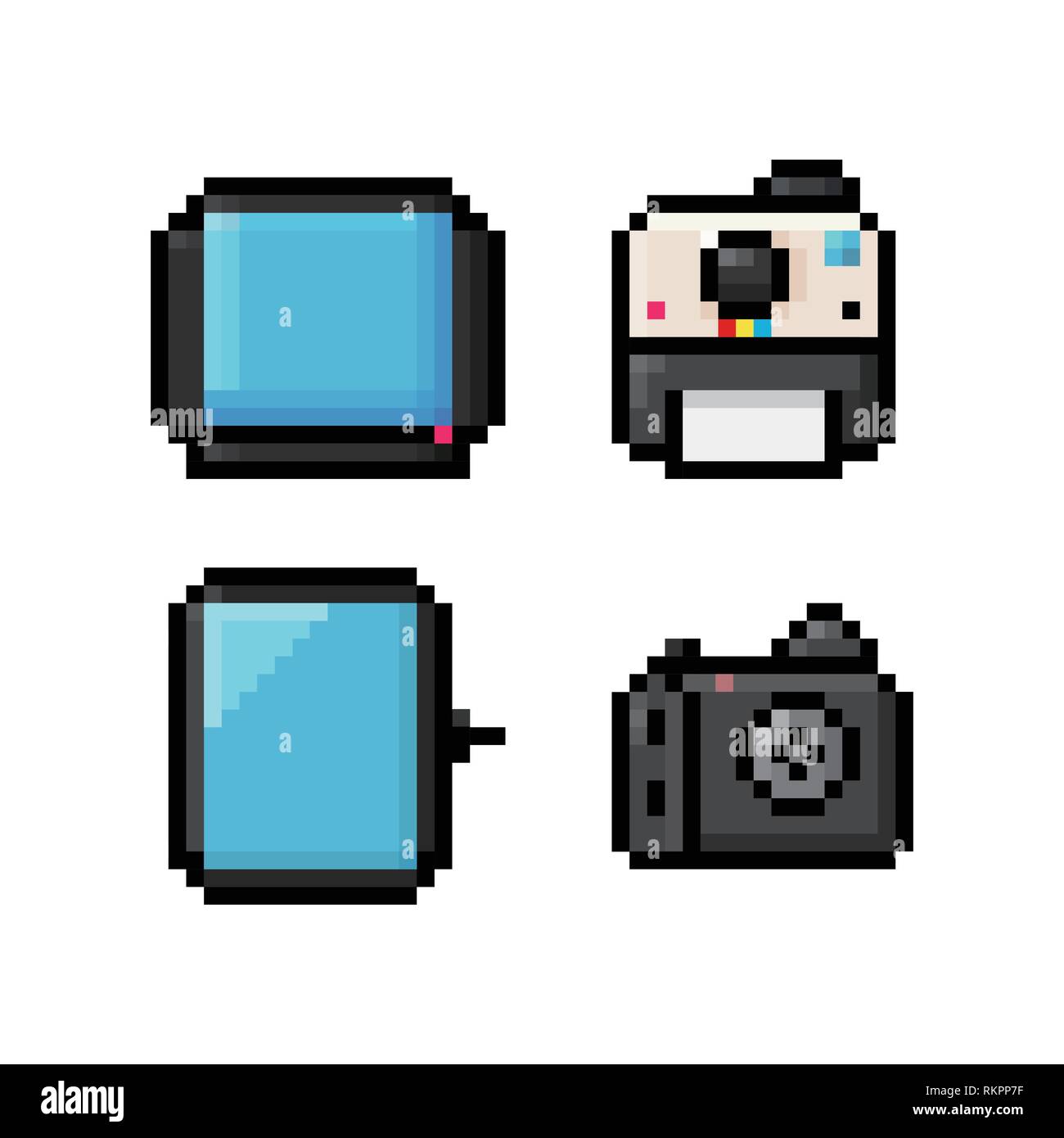 Pixel Icons Fur App Web Oder Video Game Interface Vector Illustration 018 Stock Vektorgrafik Alamy