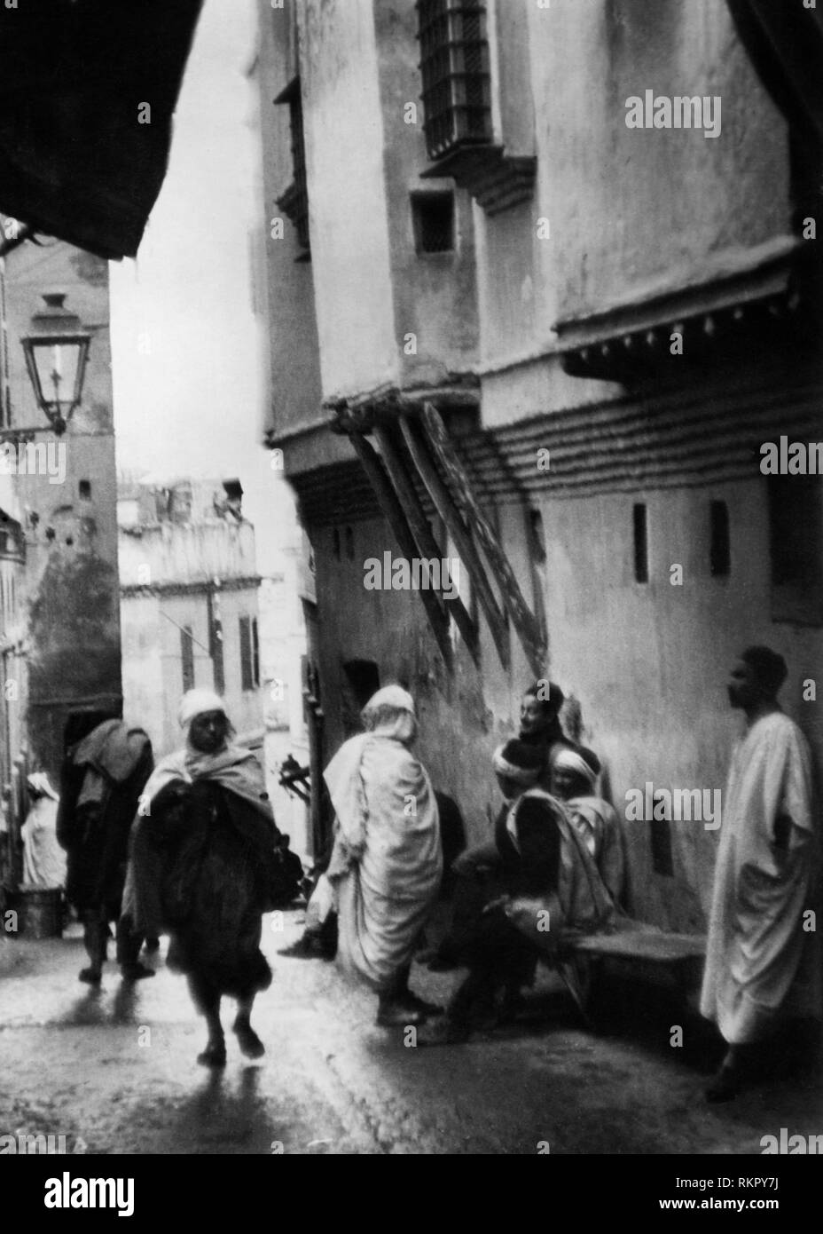 Street, algeri, Algerien, Afrika 1930 Stockfoto