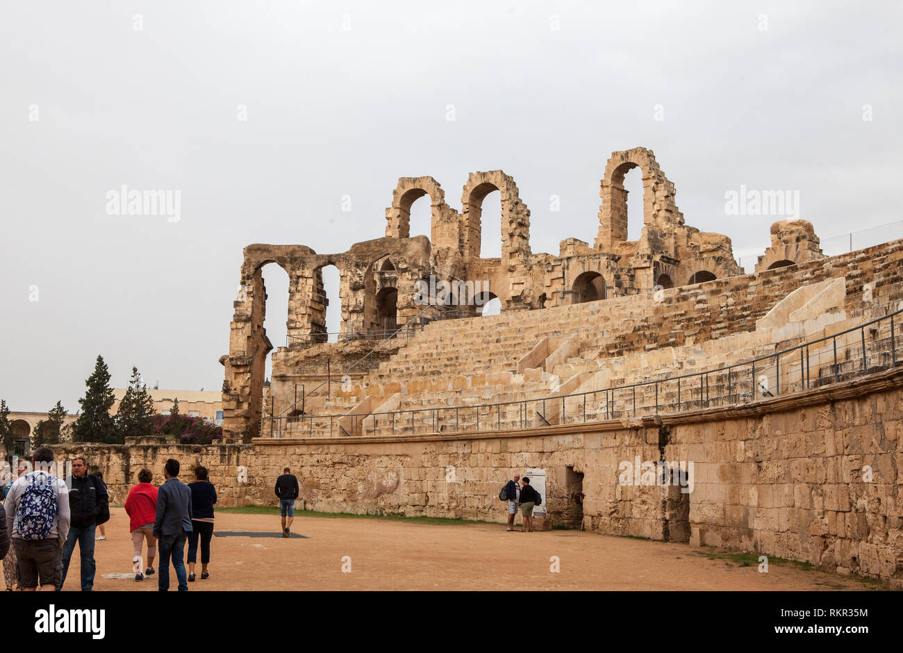 El Jem Amphitheater. El Jem Tunesien Stockfoto
