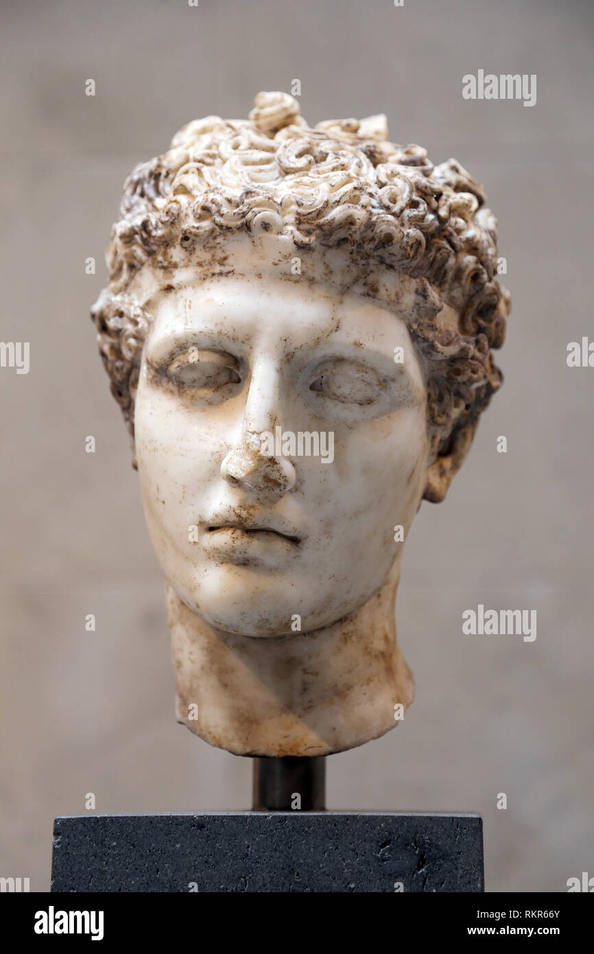 Marmor Kopf eines Athleten. Römische Kaiserzeit. Ca. 138-92 AD. Kopie einer griechischen Statue, 5. v. Chr.. Der Met. Ny. Stockfoto