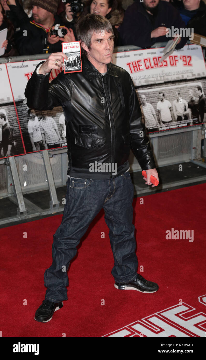 Ian Brown besucht die Weltpremiere von "Die Klasse von 92" im Odeon West End Stockfoto