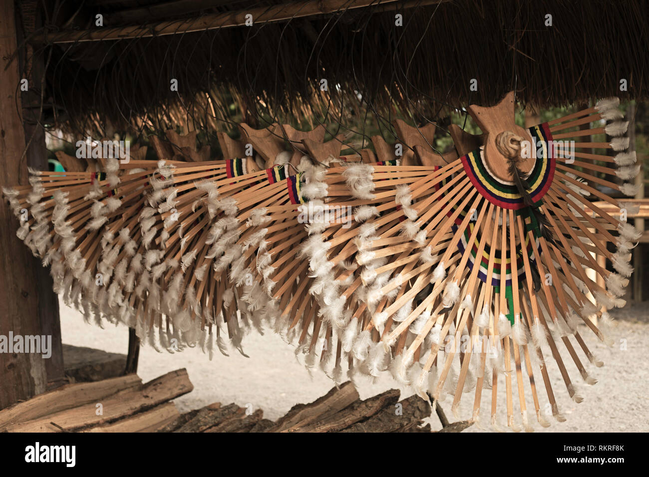 Tribal Kopfbedeckung, Hornbill Festival, Nagaland, Indien-3 Stockfoto