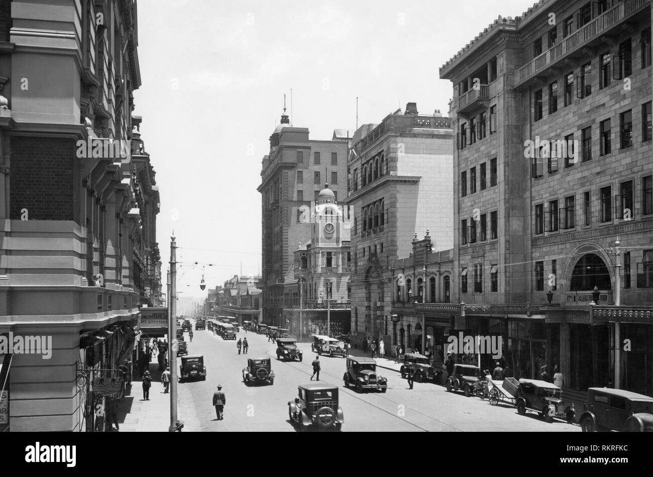 Johannesburg, Herr Kommissar Street, Südafrika, Afrika 1920-30 Stockfoto
