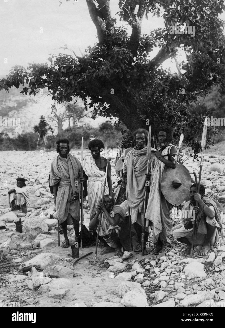 Afrika, Eritrea, Gruppe von Behörden Habab, 1910-20 Stockfoto