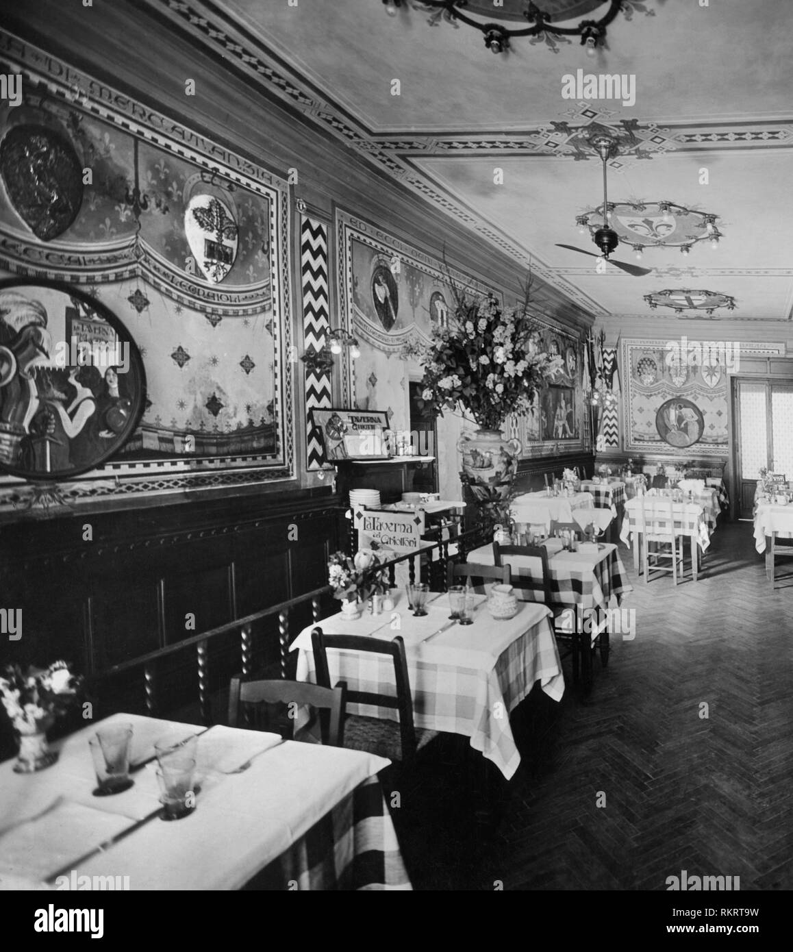 Taverna Dei ghiottoni, Florenz 1930-40 Stockfoto