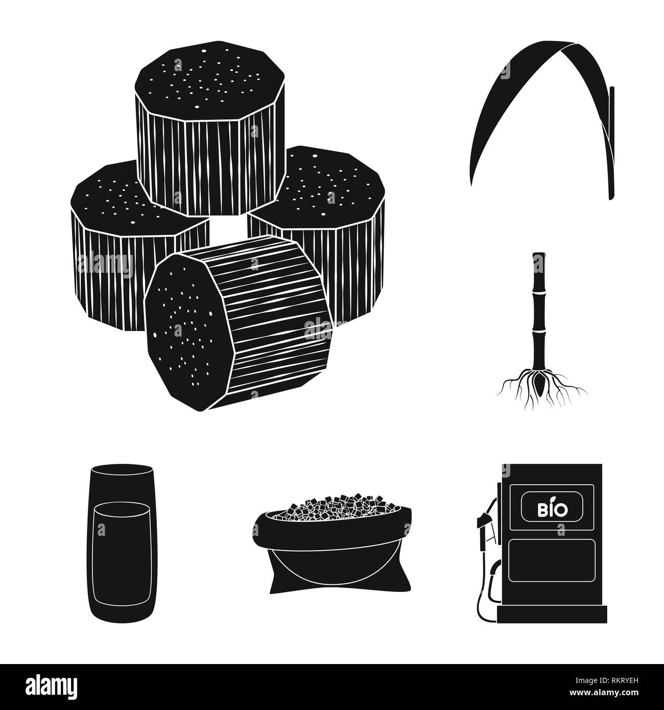 Stück, Blatt, Wurzel, Saft, Benzin, Cube, Grün, System, granuliert, Düse, Braun, Raw, Stammzellen, Melasse, Kraftstoff, jaggery, Material, sprießen, Glas, bio, Block, Lager, U-Bahn, flüssig, Kunststoff, Öl, organische, natürliche, Saccharose, Technologie, Zuckerrohr, Zuckerrohr, Zucker, Feld, Pflanze, Plantation, Agrar, Landwirtschaft, Set, Vector, Icon, Illustration, isoliert, Sammlung, Design, Element, Grafik, Zeichen, Schwarz, einfachen Vektor Vektoren, Stock Vektor