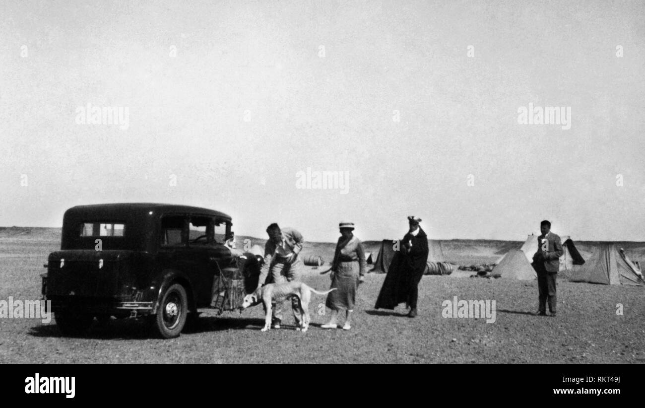 Afrika, Libyen, Camp auf broch - gheriat in tripolitanien, 1935 Stockfoto