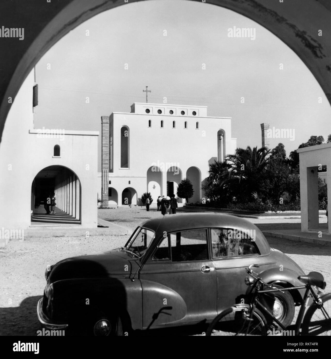 Afrika, Libyen, mit Blick auf die ehemaligen Olivetti Dorf, 1956 Stockfoto