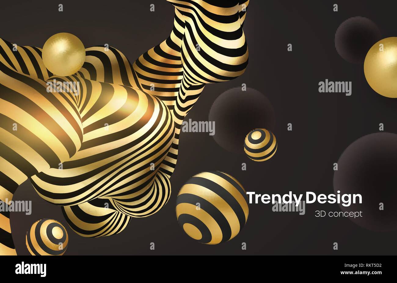 Zusammenfassung Hintergrund Mit der dynamischen 3D-Formen. Schwarze Blasen. Moderne Abdeckung Konzept. Deko Element für Banner Design. Vector Illustration Stock Vektor