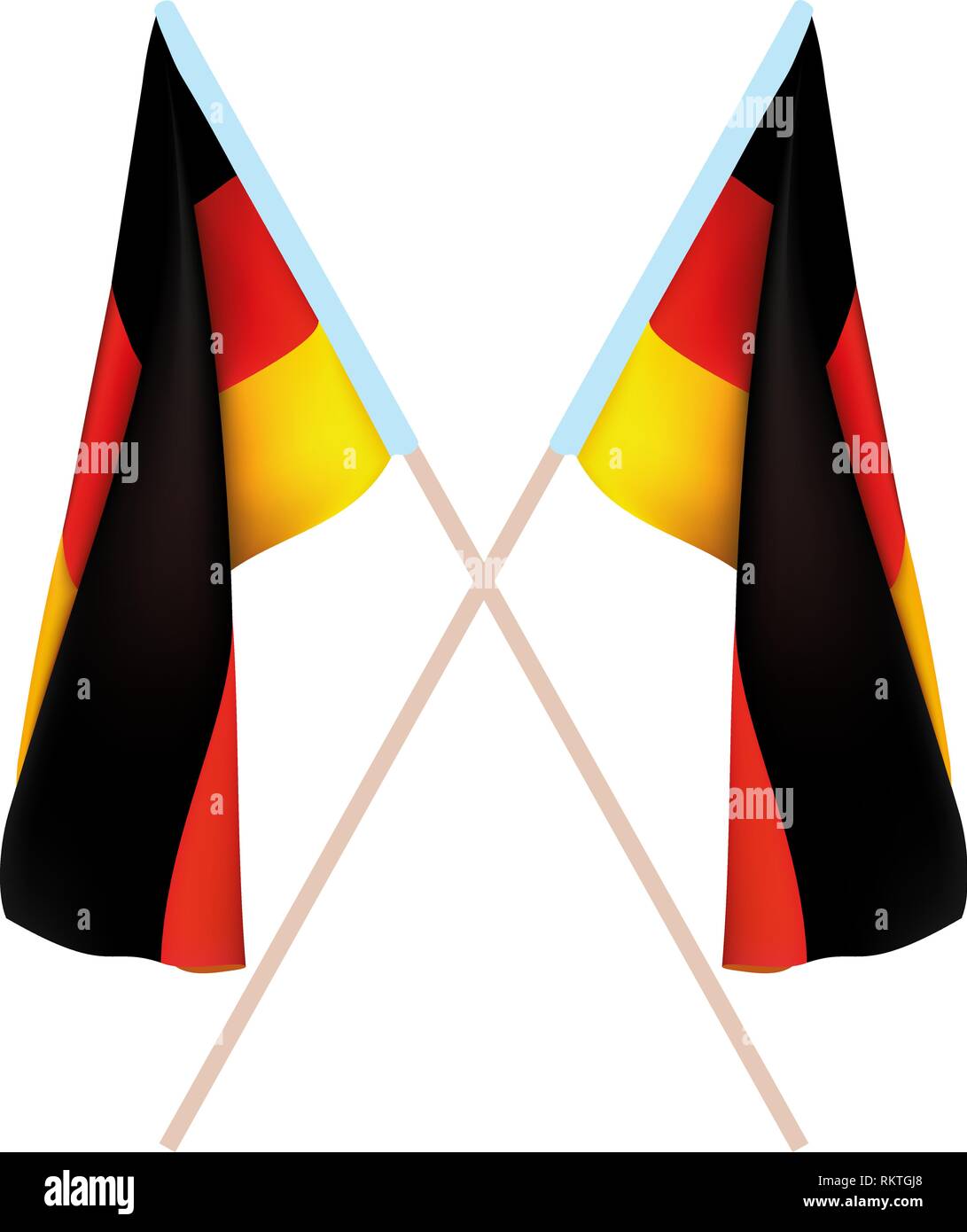 Zwei deutsche Fahnen Stock Vektor