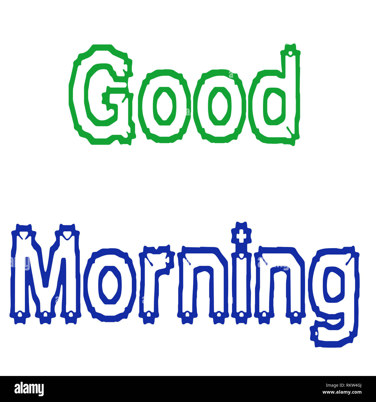 Guten Morgen Wünsche und Grüße Stockfoto