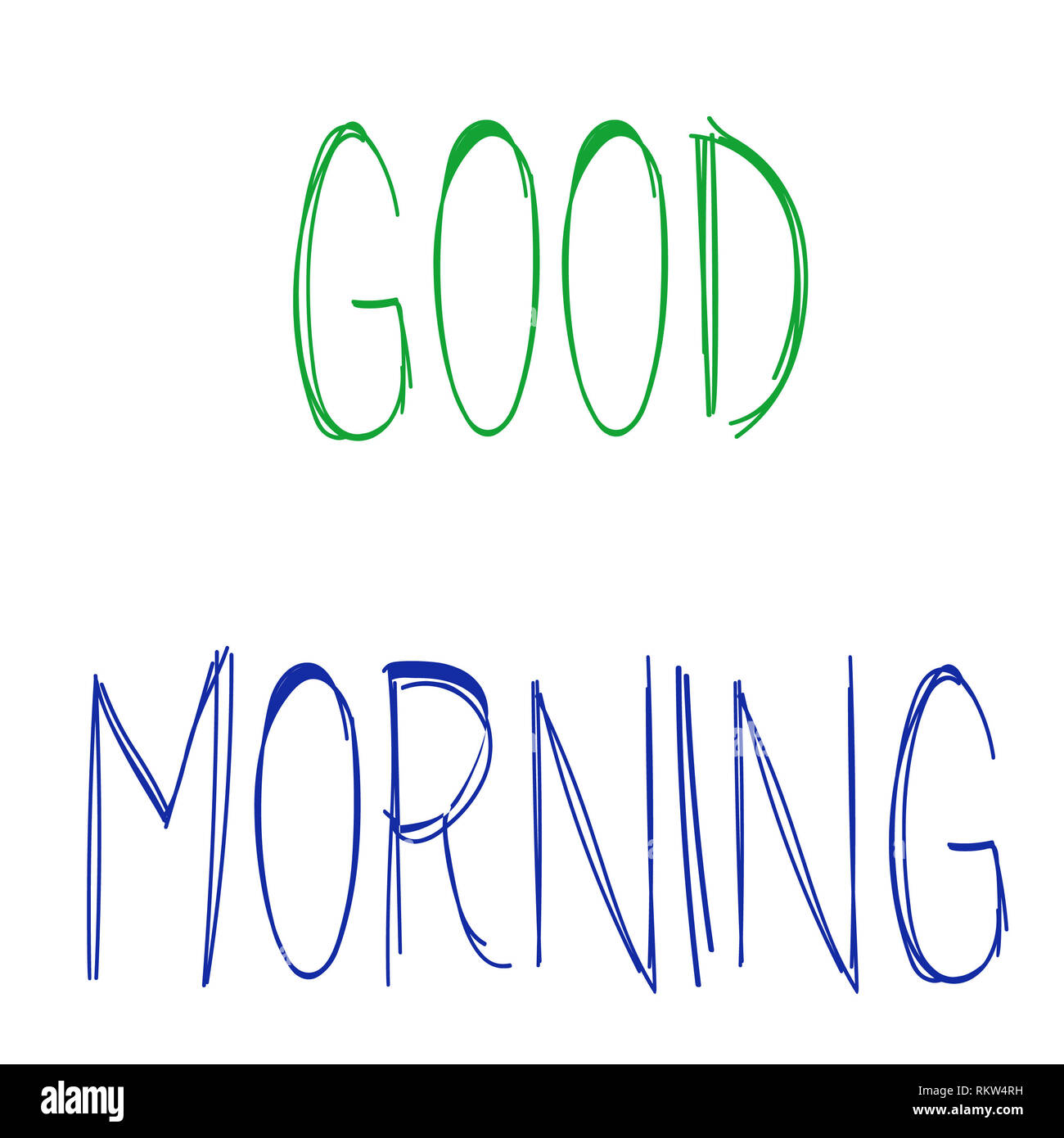 Guten Morgen Wünsche und Grüße Stockfoto