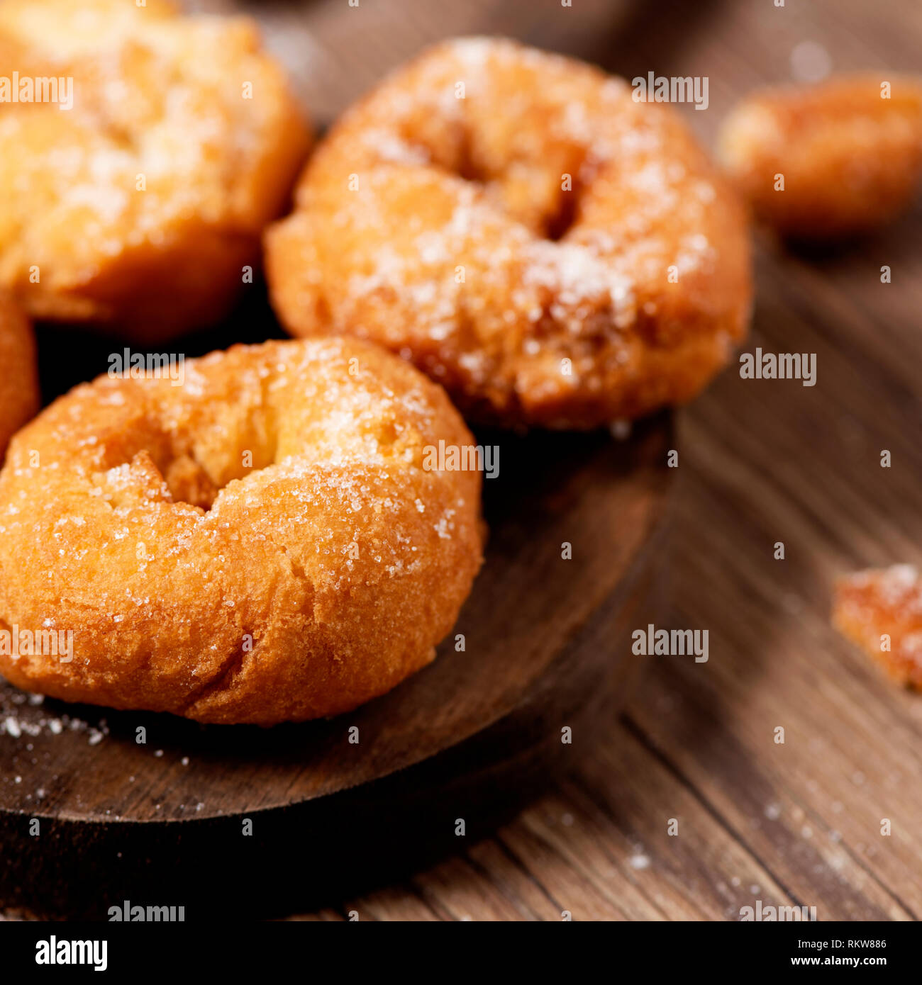 Nahaufnahme Von Einem Stapel Von Hausgemachten Rosquillas