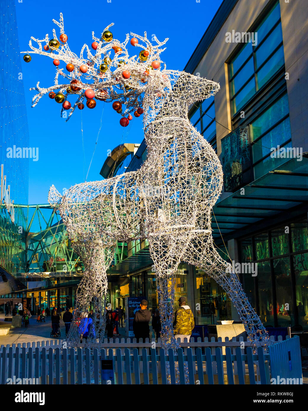 Weihnachten Dekorationen in der highcross Zentrum in Leicester. Stockfoto