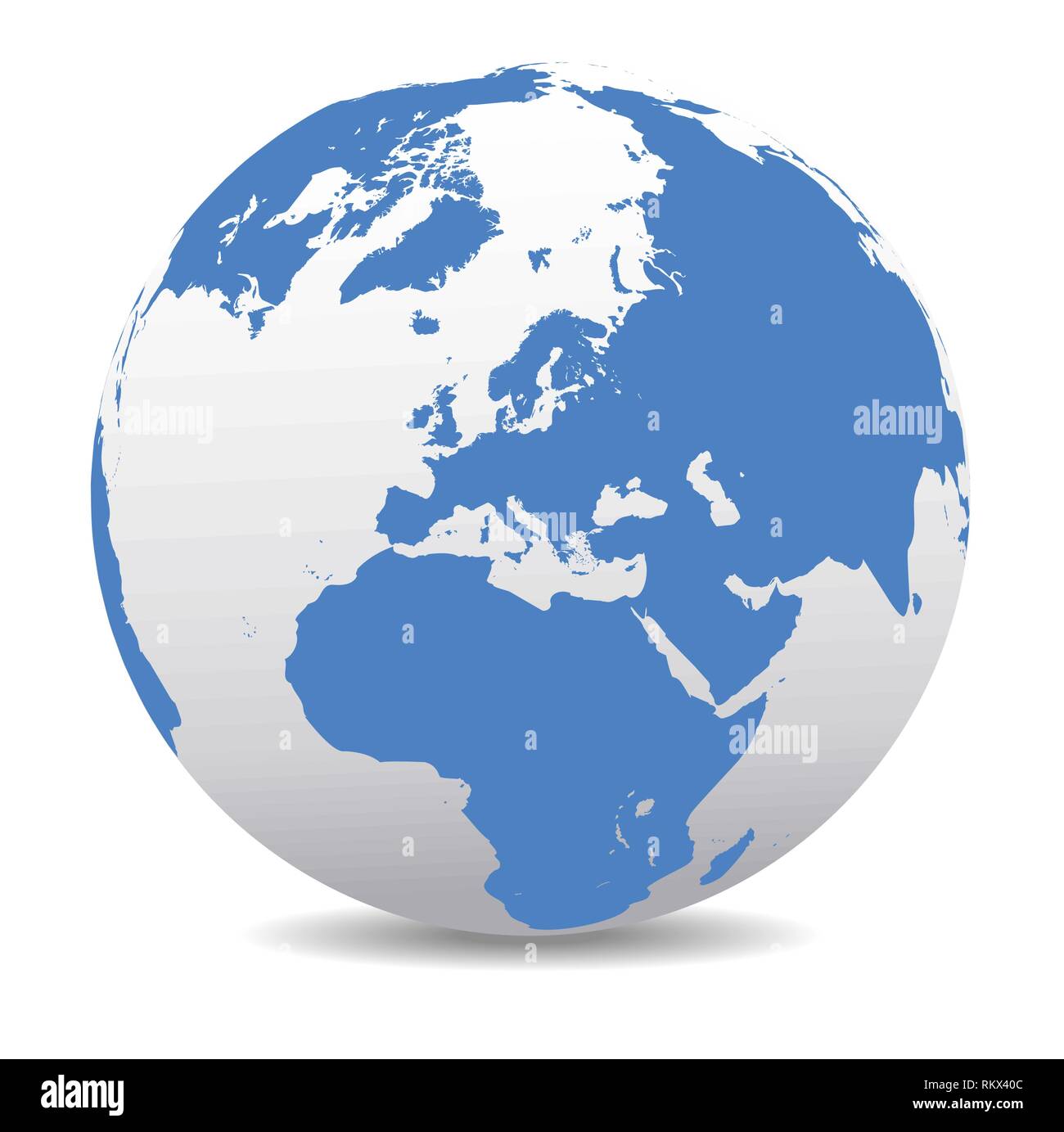 Europa globale Welt, Vektor Symbol Karte der Welt in Kugel form Stock Vektor