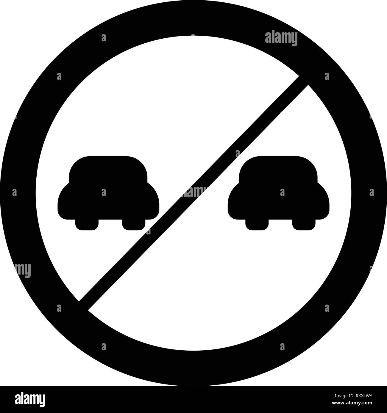 Vektor Uberholen Verboten Symbol Zeichen Symbol Vektor
