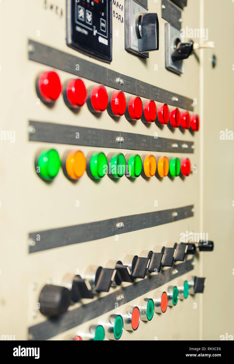 Control Panel von elektrischen Messmaschine Stockfoto