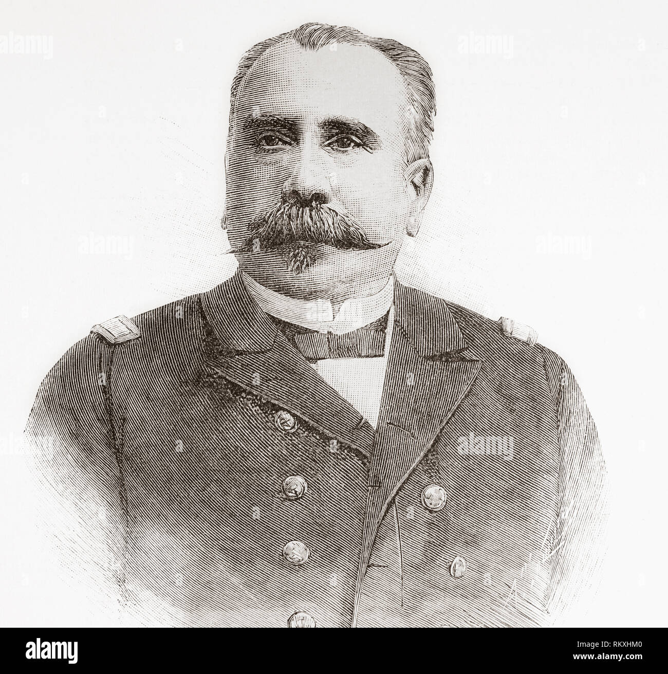Victor Maria Concas y Palau, 1845 - 1916. Spanischer Offizier, Sailor, Schriftsteller und Politiker. Von La Espanola Ilustracion y Americana, veröffentlicht 1892. Stockfoto