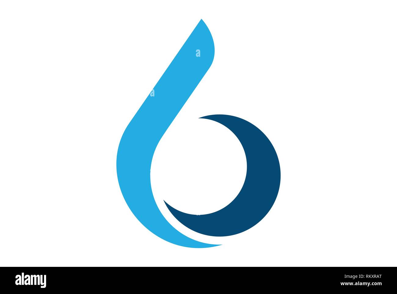 Logo mit sechs Symbolen Stock Vektor