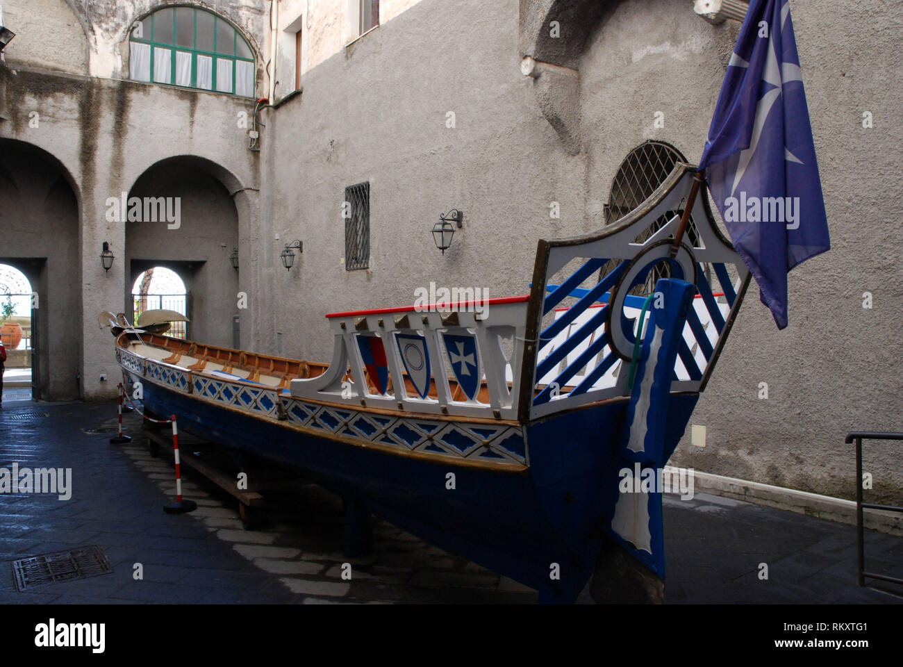 Der amalfitan Boot für die historische Regatta, die jedes Jahr zwischen den vier alten Seerepubliken Amalfi Italien 2019 Stockfoto