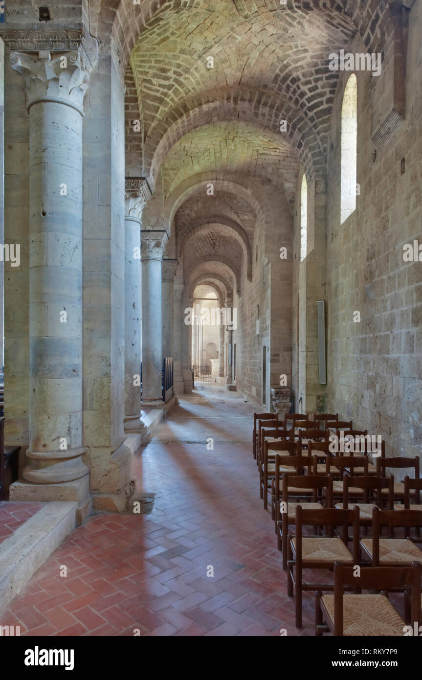 Abbazia di Sant'Antimo Stockfoto