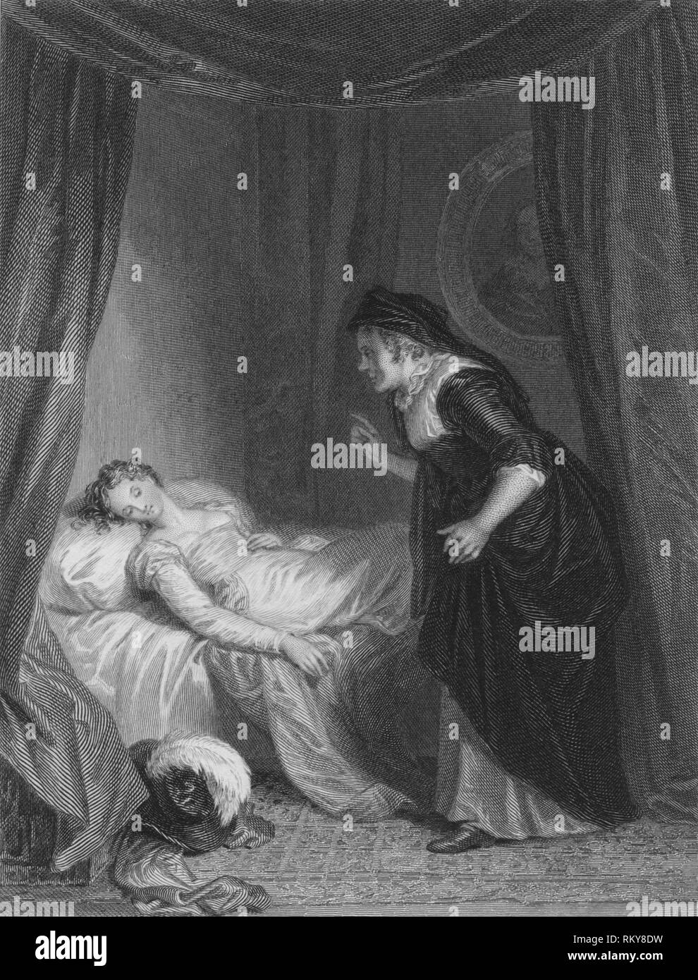 "Julia & die Krankenschwester', c 1830. Schöpfer: E Smith. Stockfoto