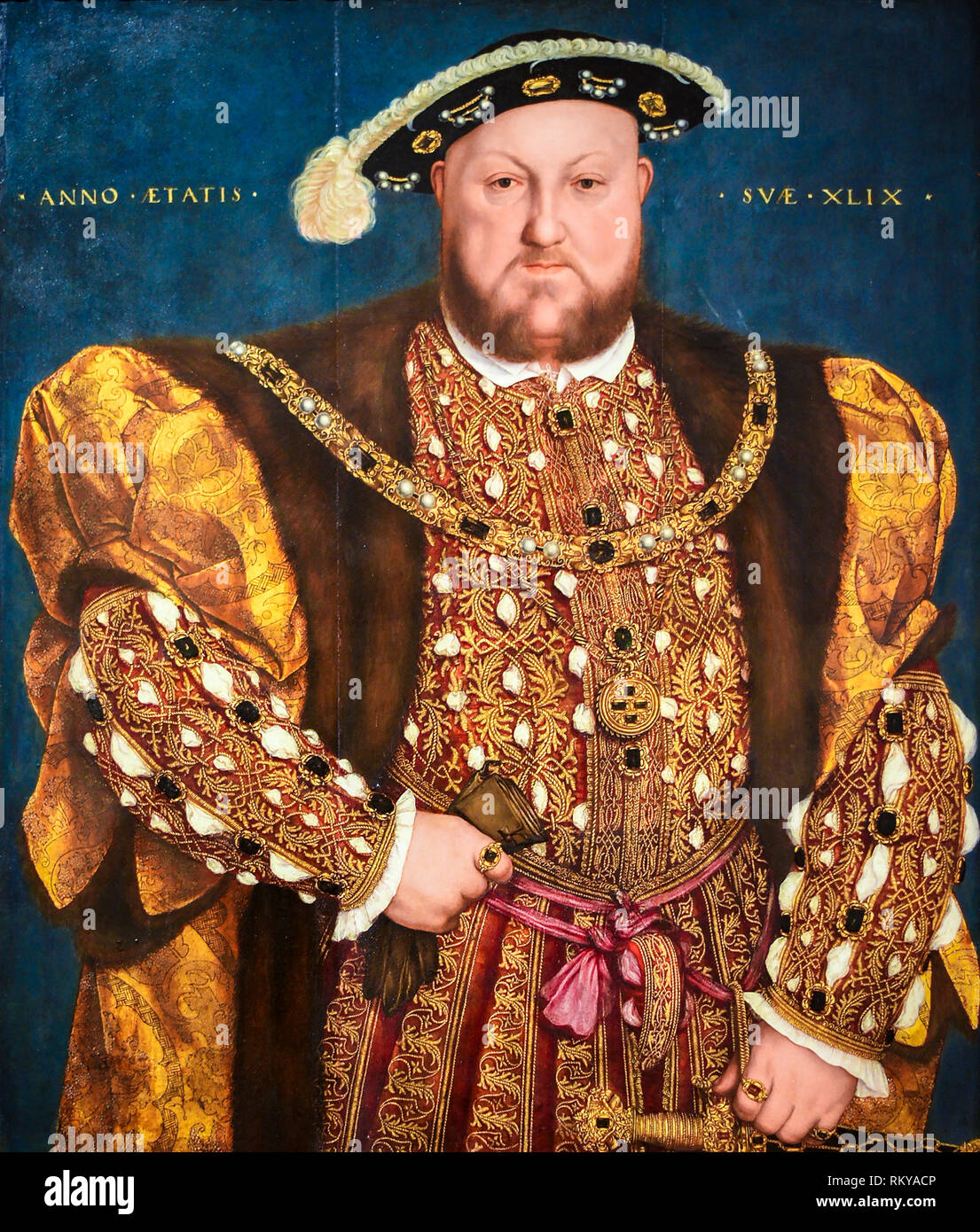 Heinrich VIII. von England, Porträt von Hans Holbein der Jüngere, 1540, Malerei Stockfoto