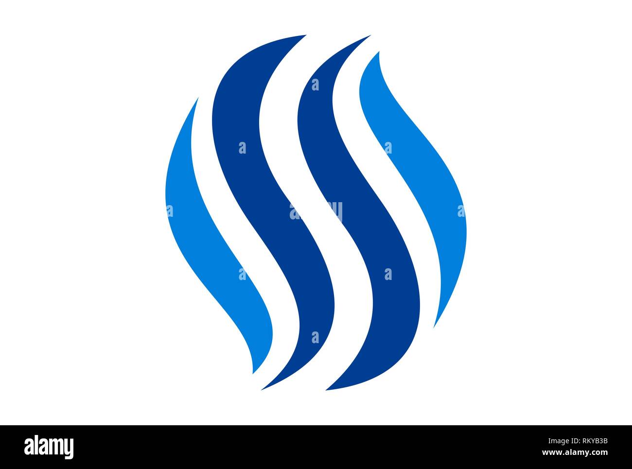 Buchstabe s blue fire logo Symbol vektor Konzept flache Bauweise Stockfoto