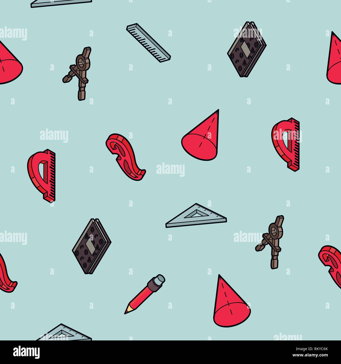Geometrie Farbe Umrisse isometrische Muster. Vector Illustration, EPS 10. Stock Vektor