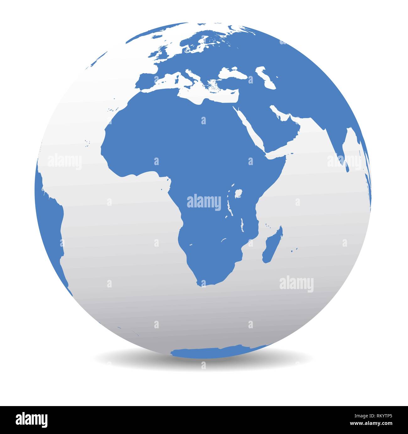 Afrika, Arabien, globalen Welt, Vektor Symbol Karte der Welt Kugel Stock Vektor