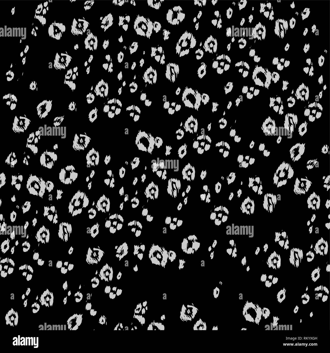 Leopard gefleckte Haut monochromen Hintergrund. Tier nahtlose Muster. Stock Vektor