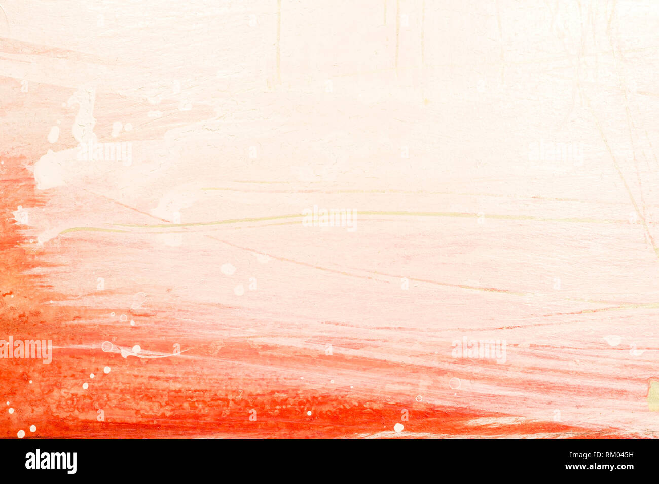 Rot und Weiß lackiert grunge Hintergrund Stockfoto