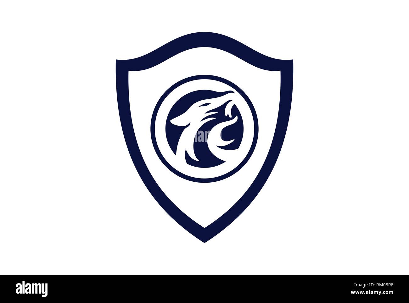 Jaguar Schutzschild Logo-Symbol Stock Vektor