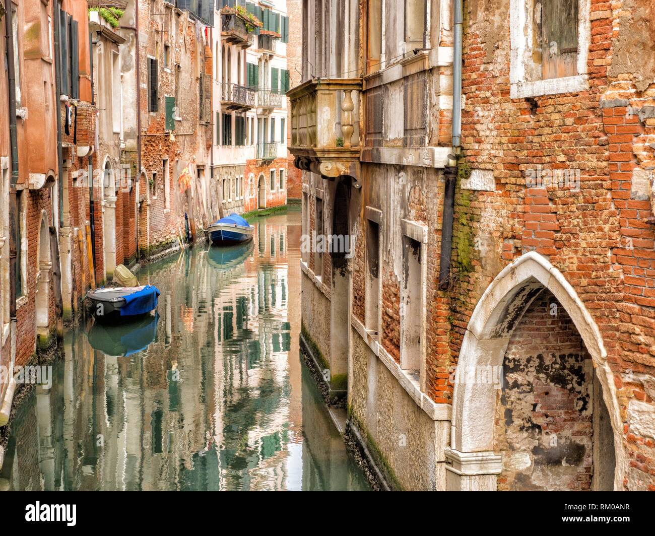 Kanal, Venedig, Italien. Stockfoto