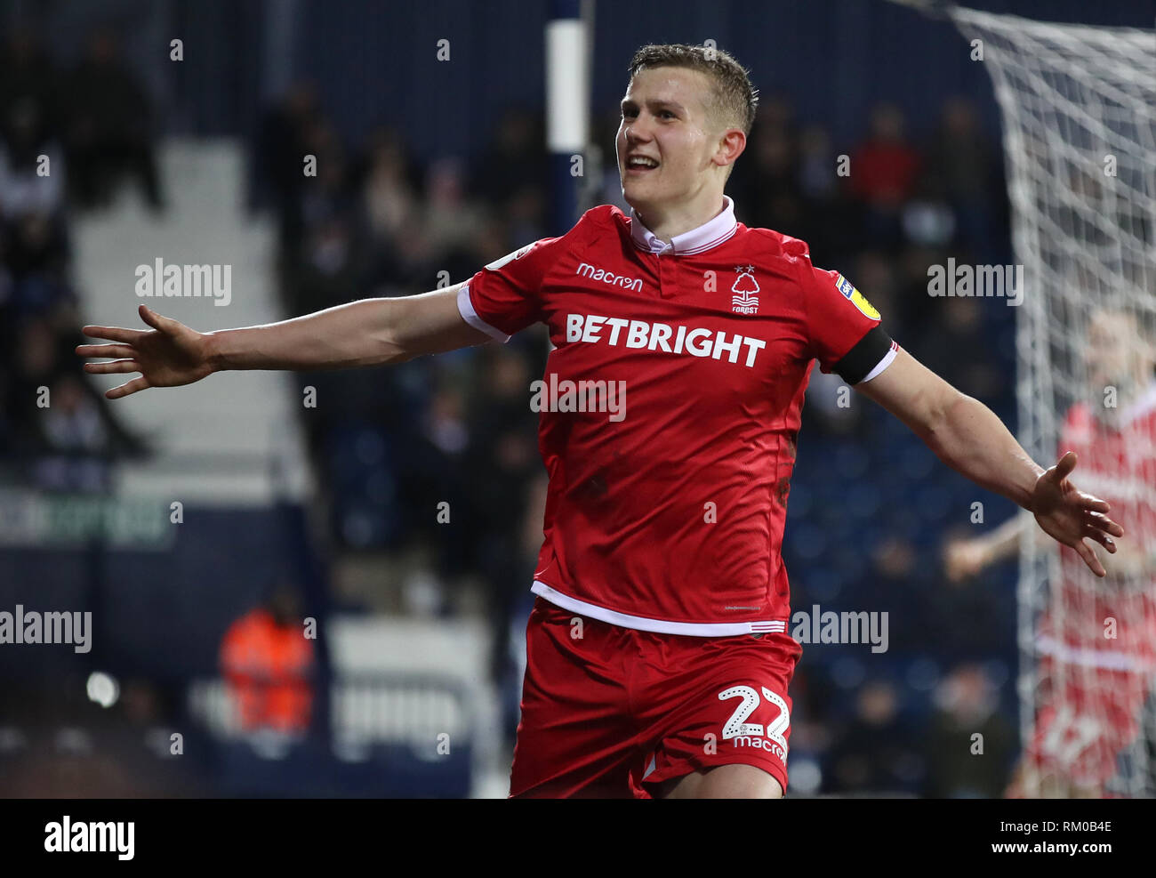 Nottingham Forest Ryan Yates feiert zweiten Ziel seiner Seite des Spiels zählen während der Himmel Wette Championship Match in West Bromwich, West Bromwich. Stockfoto