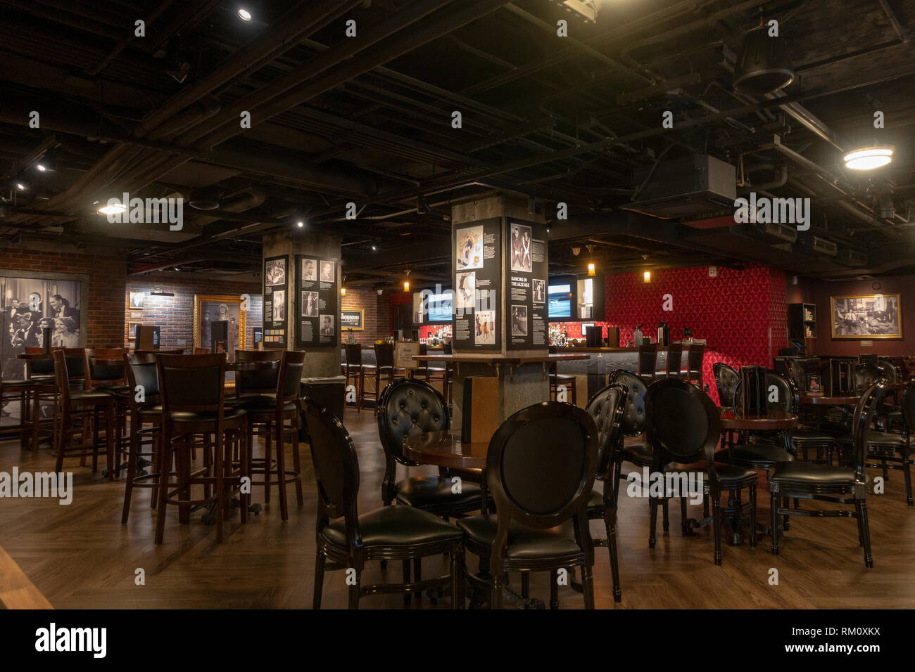 Die U-Bahn, Speakeasy im Untergeschoss des Mob Museum, Las Vegas (Las Vegas), Nevada, United States. Stockfoto