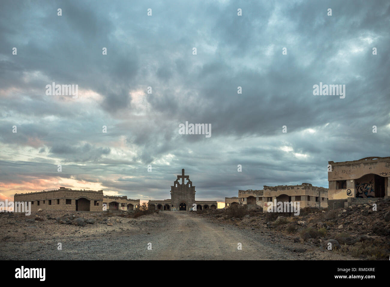 Verlassene leprakranken Dorf in Abades, Teneriffa Süd Stockfoto