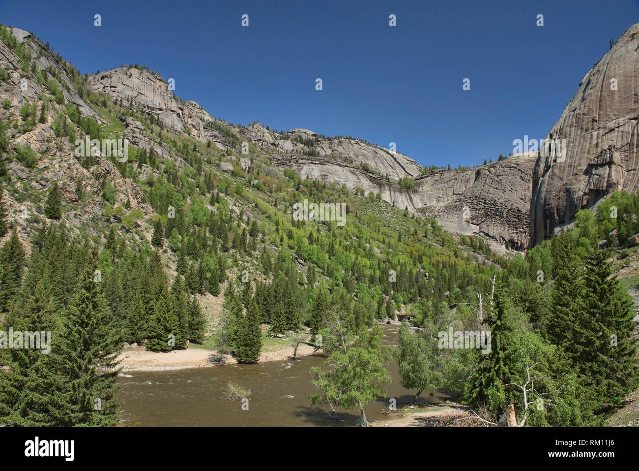 Geystischer nationalpark irtysh fluss keketuohai Fotos und