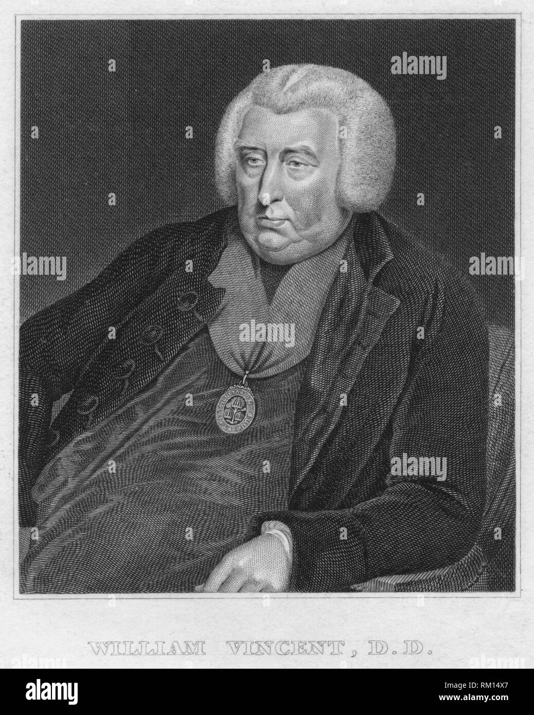 "William Vincent, D.D., 1822. Schöpfer: James verstauen. Stockfoto