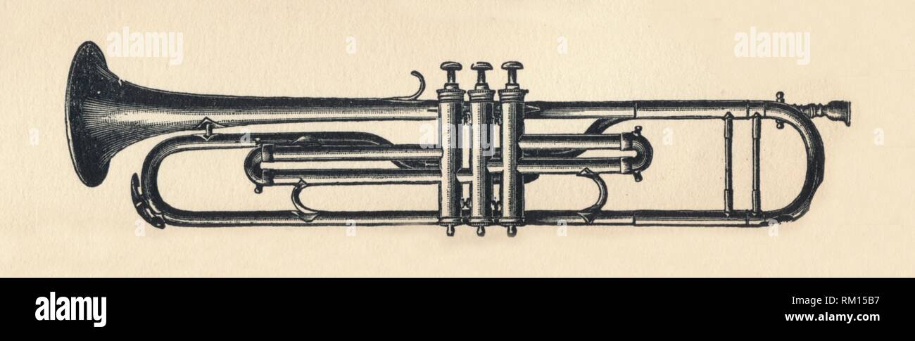 "Chromatische Trompete", 1895. Schöpfer: Unbekannt. Stockfoto