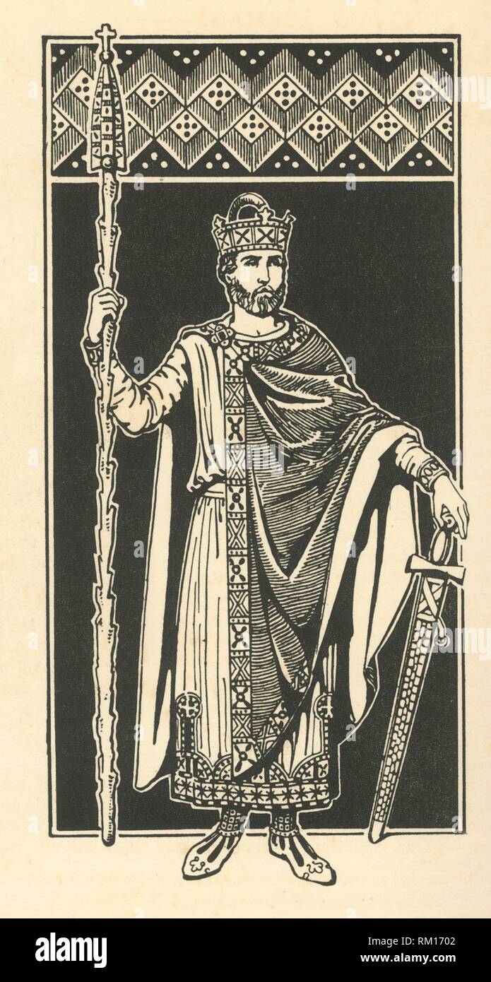 "Der Kaiser Heinrich II., der Heilige (1002-1024)", 1924. Schöpfer: Herbert Norris. Stockfoto
