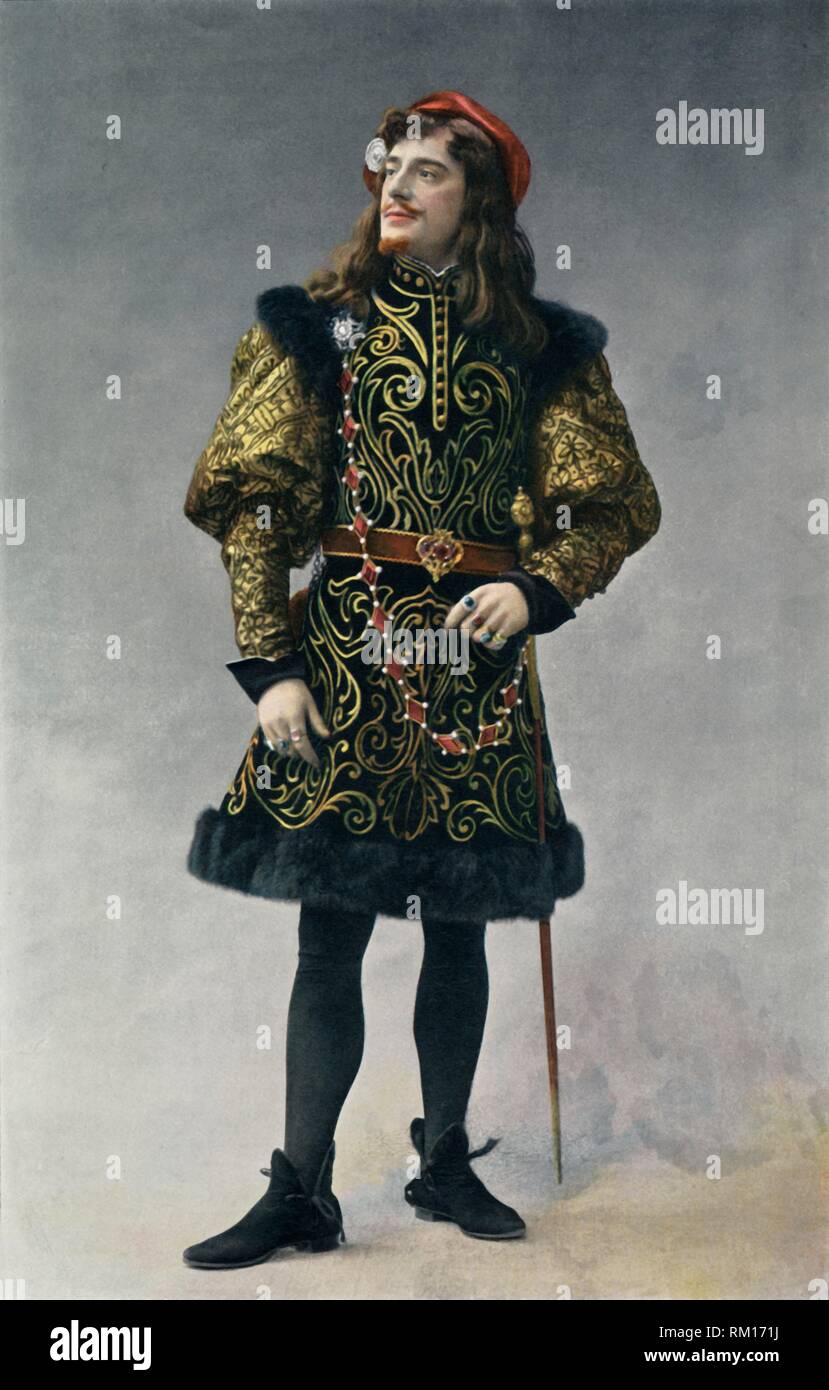 "Theatre National de Opera-Comique. - La Reine Fiammette - Giorgio d'Ast. - M. Jean Perier', 1904. Schöpfer: Unbekannt. Stockfoto