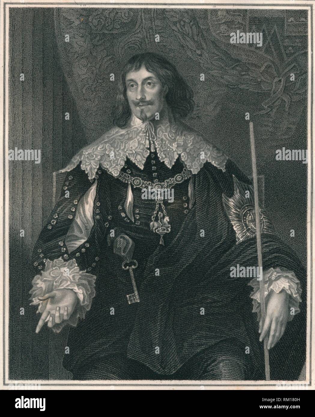 "Philip Herbert, Earl of Pembroke & Montgomery', c 1630 s, (Anfang - Mitte des 19. Jahrhunderts). Schöpfer: Unbekannt. Stockfoto