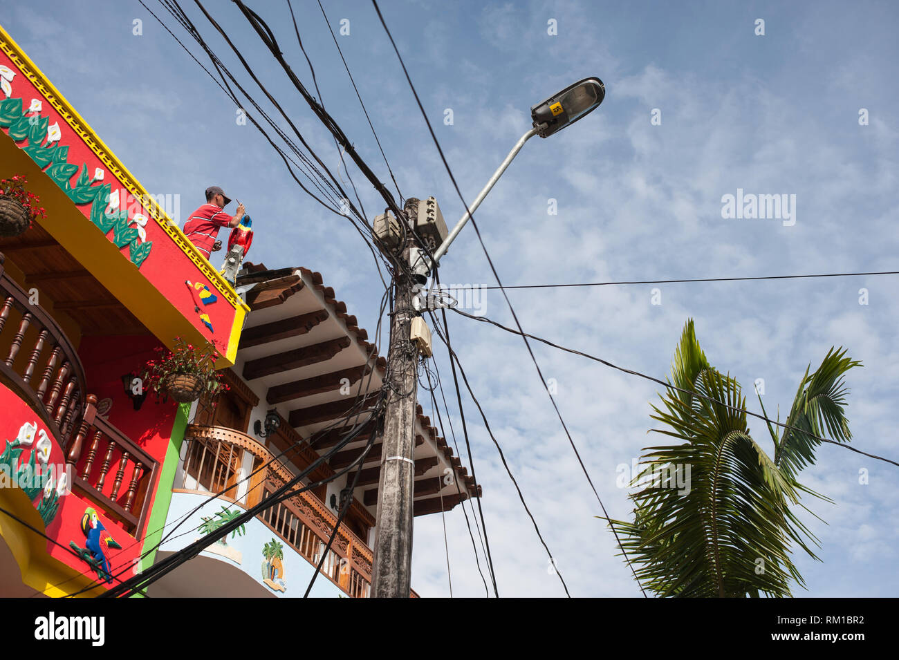Guadape, Antioquia, Kolumbien: street scene. Stockfoto