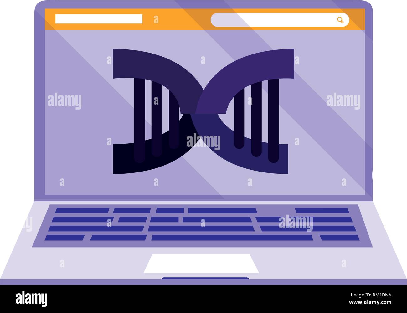 Computer gadget DNA-Wissenschaft Molekül Vector Illustration Stock Vektor