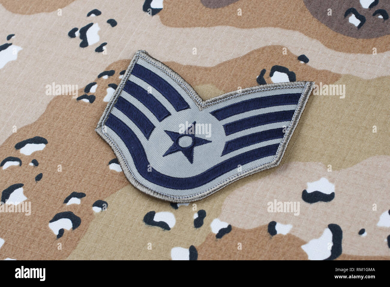 12. Mai 2018. US AIR FORCE Staff Sergeant rang Patch auf Desert Battle ...