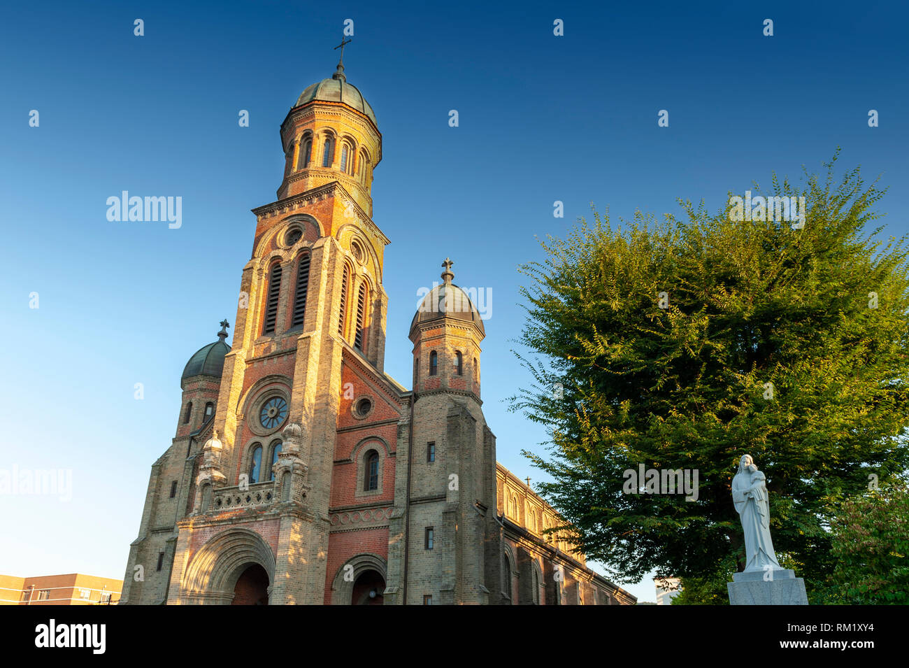 Jeondong katholischen Kirche, einem historischen Ort in der Nähe von Jeonju Hanok Dorf in der Stadt Jeonju, Südkorea Stockfoto