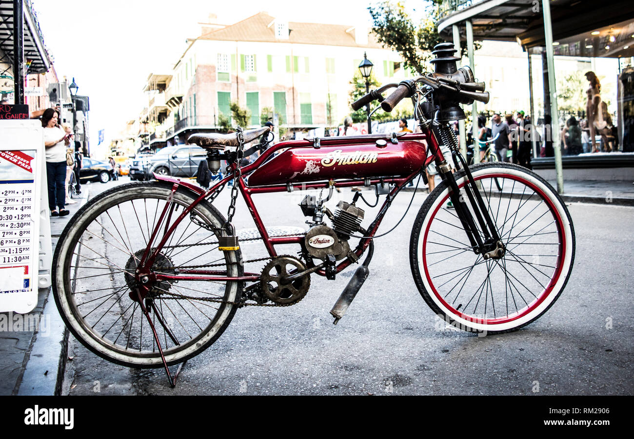 Indische Fahrrad auf den Straßen von New Orleans. Stockfoto